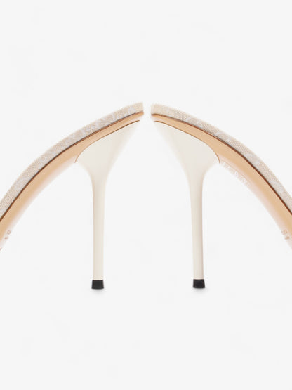 Gucci Guccissima Heels 95mm GG Supreme / Beige Cotton EU 41 UK 8