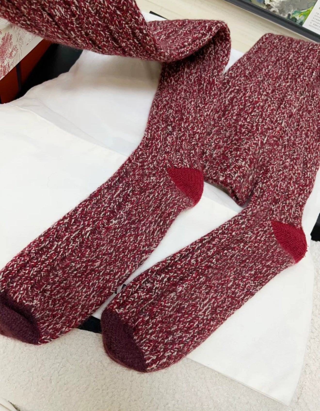Chanel 22K brown and red mixed color stockings