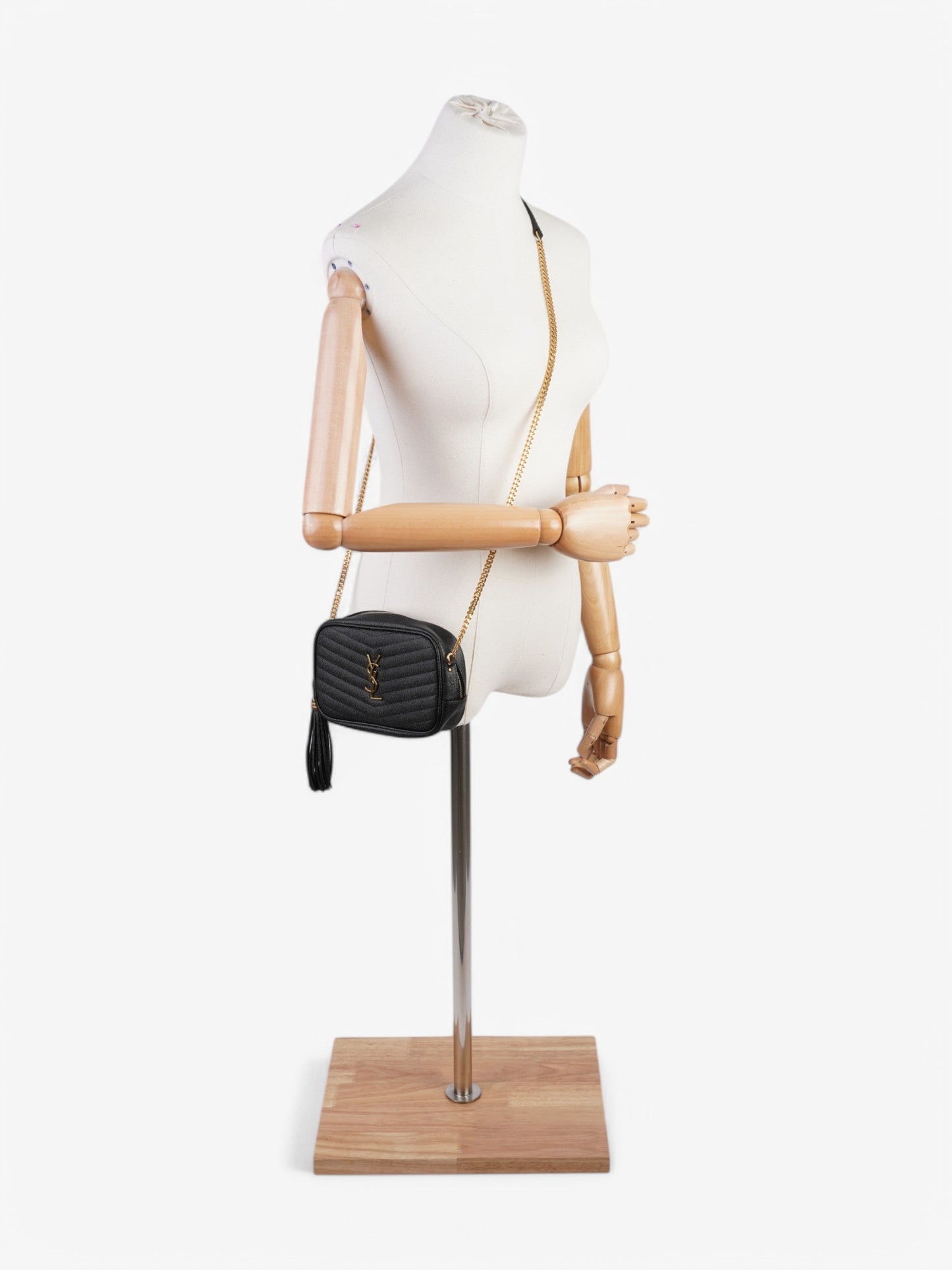 Saint Laurent Lou Camera Bag Black Grained Leather Mini