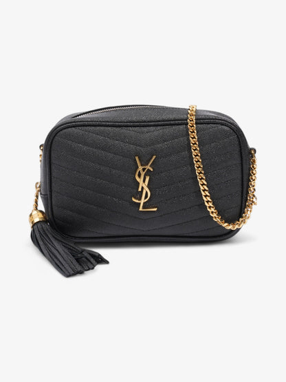 Saint Laurent Lou Camera Bag Black Grained Leather Mini