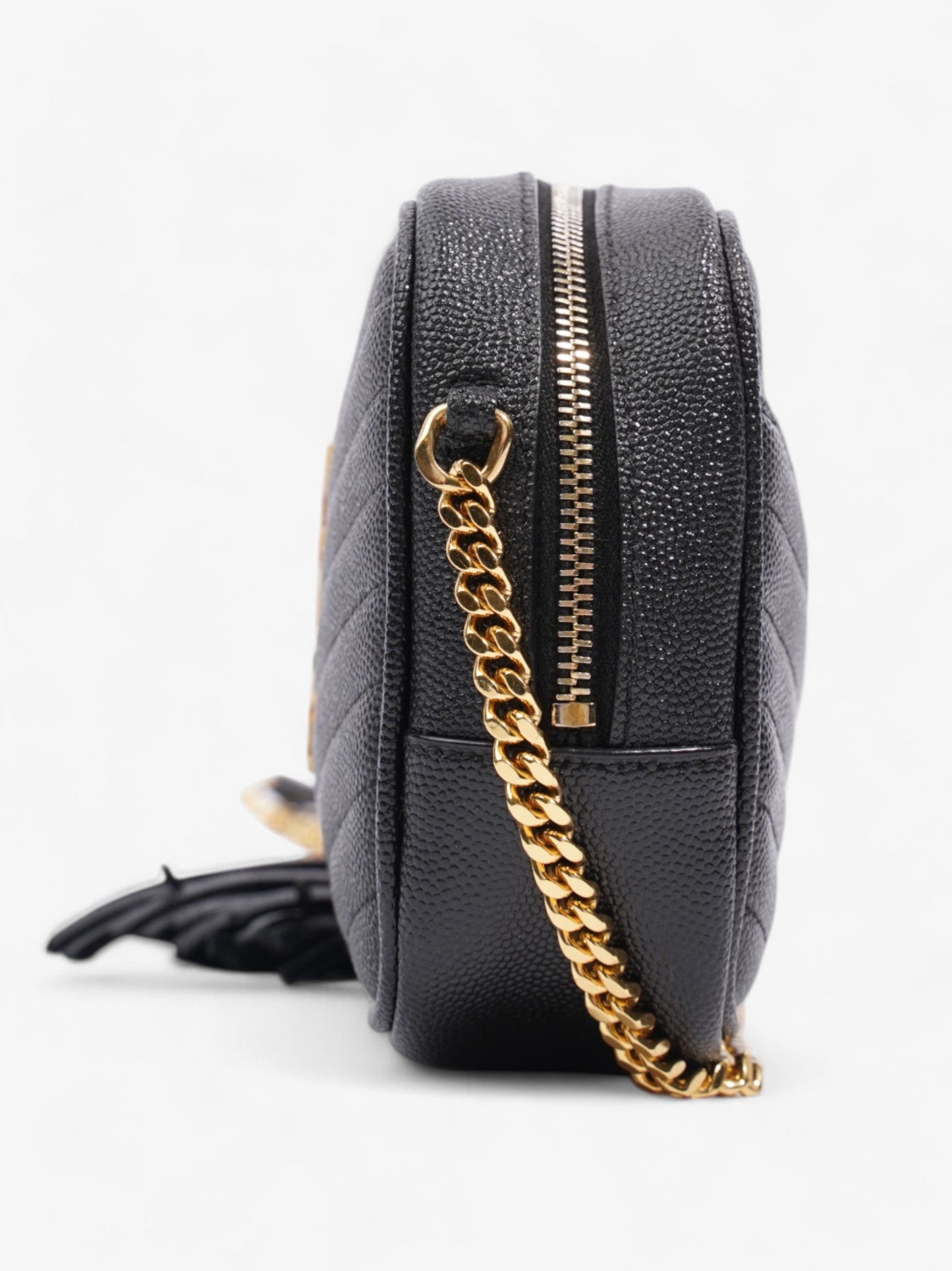 Saint Laurent Lou Camera Bag Black Grained Leather Mini