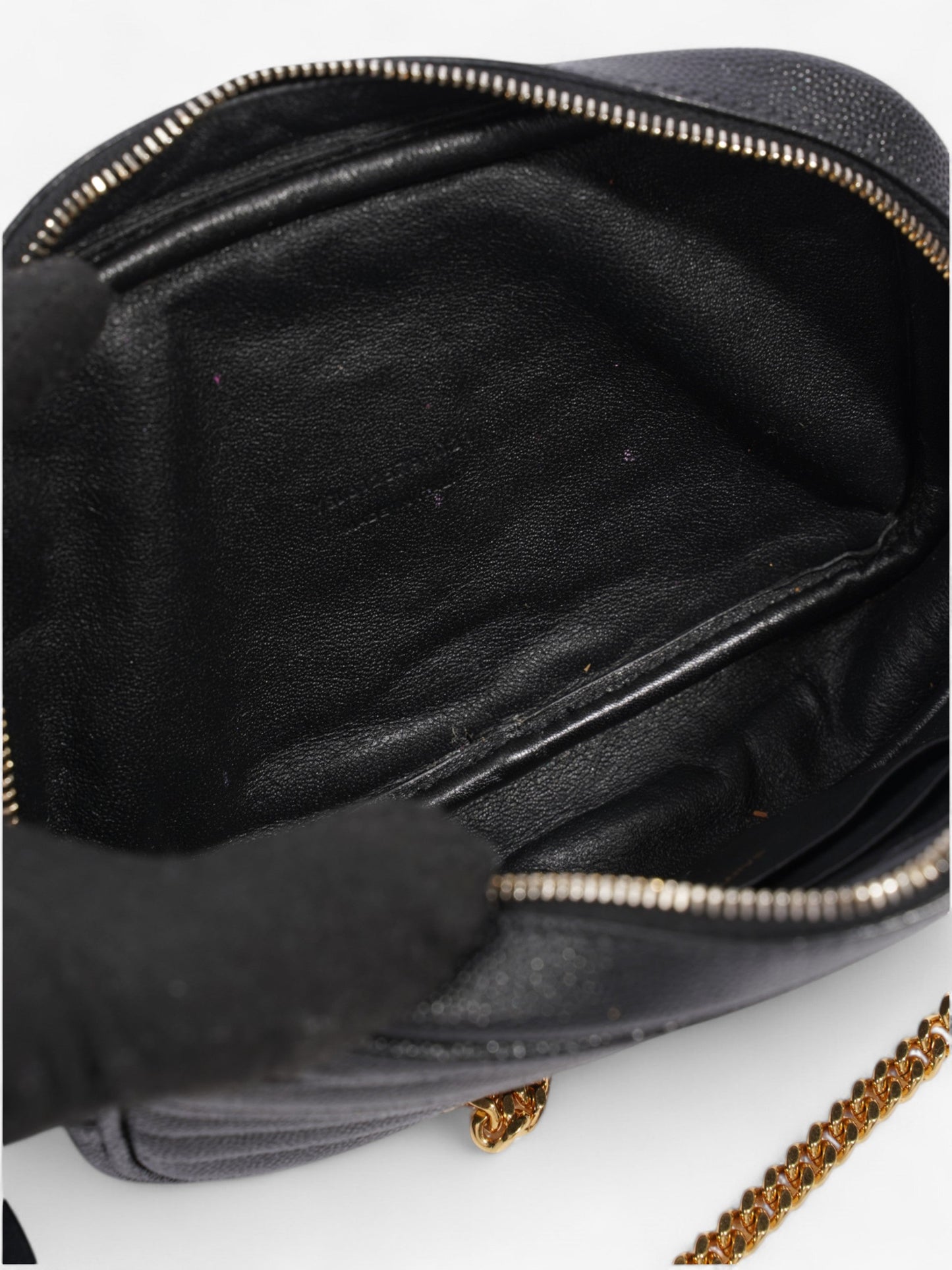 Saint Laurent Lou Camera Bag Black Grained Leather Mini
