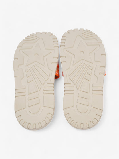 Christian Dior Dway Slides Orange / White Canvas EU 38.5 UK 5.5