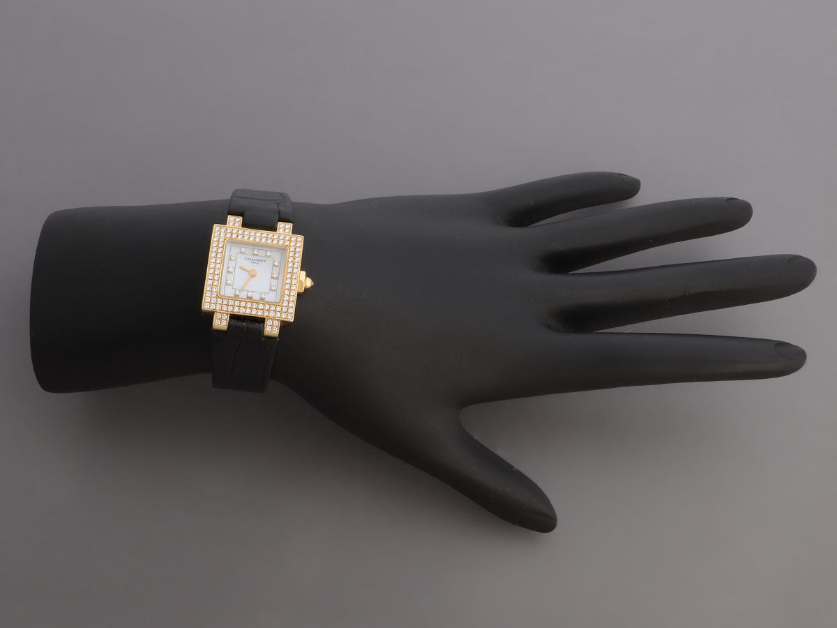 Chaumet 18K Yellow Gold Diamond Ladies Watch 20mm
