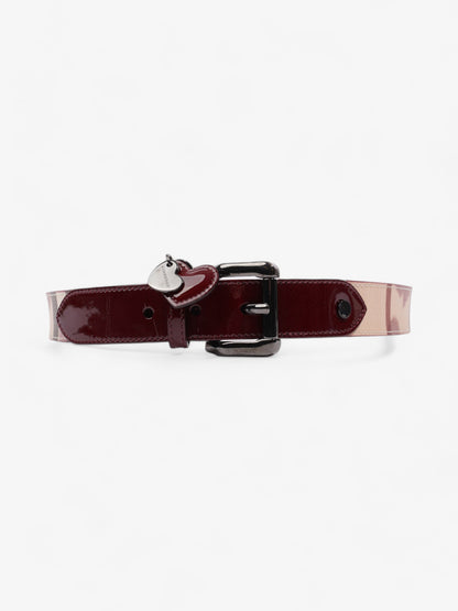 Burberry Heart Tag Belt Nova Check / Red Patent Leather 90cm / 36"
