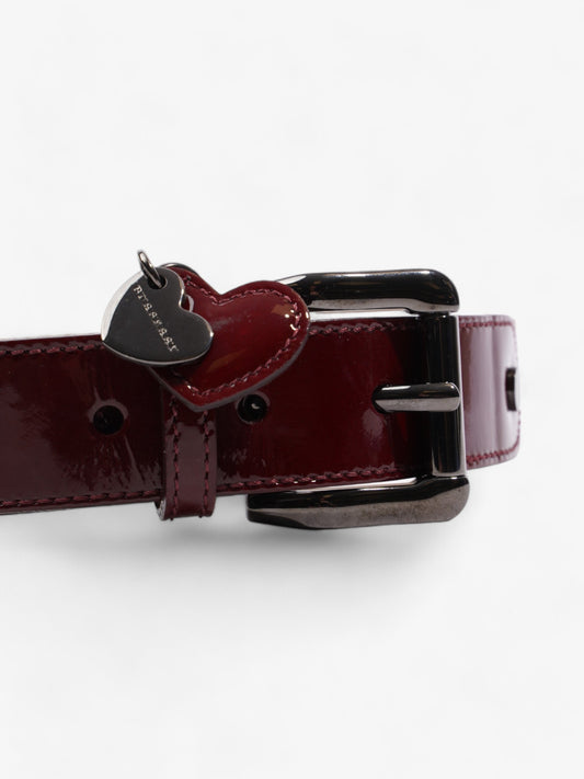 Burberry Heart Tag Belt Nova Check / Red Patent Leather 90cm / 36"