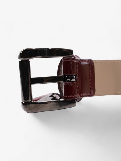 Burberry Heart Tag Belt Nova Check / Red Patent Leather 90cm / 36"