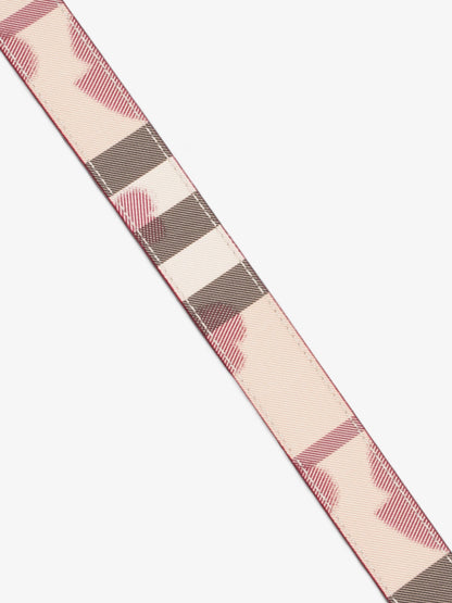 Burberry Heart Tag Belt Nova Check / Red Patent Leather 90cm / 36"