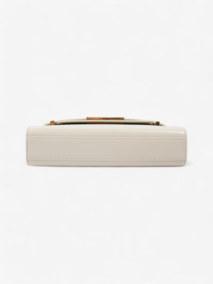 Saint Laurent Manhattan Blanc Vintage Calfskin Leather Small