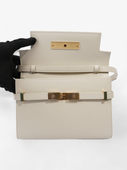 Saint Laurent Manhattan Blanc Vintage Calfskin Leather Small