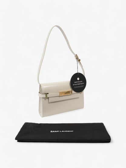 Saint Laurent Manhattan Blanc Vintage Calfskin Leather Small