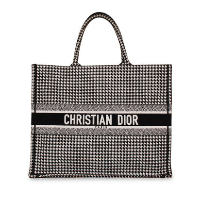 Christian Dior Large Dior Book Tote -  Houndstooth