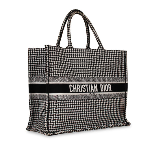 Christian Dior Large Dior Book Tote -  Houndstooth
