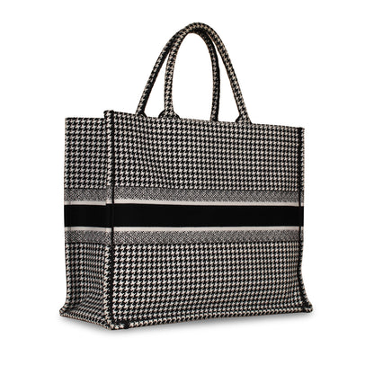 Christian Dior Large Dior Book Tote -  Houndstooth