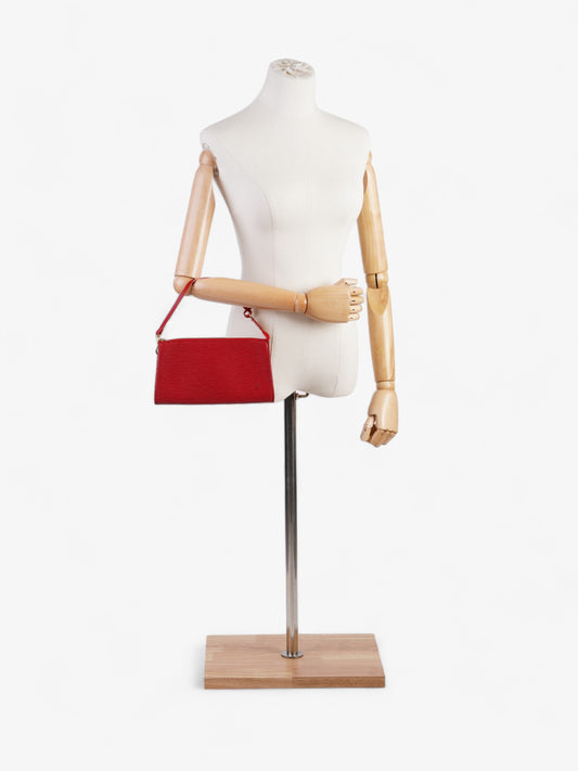 Louis Vuitton Pochette Accessoires Red Epi Leather