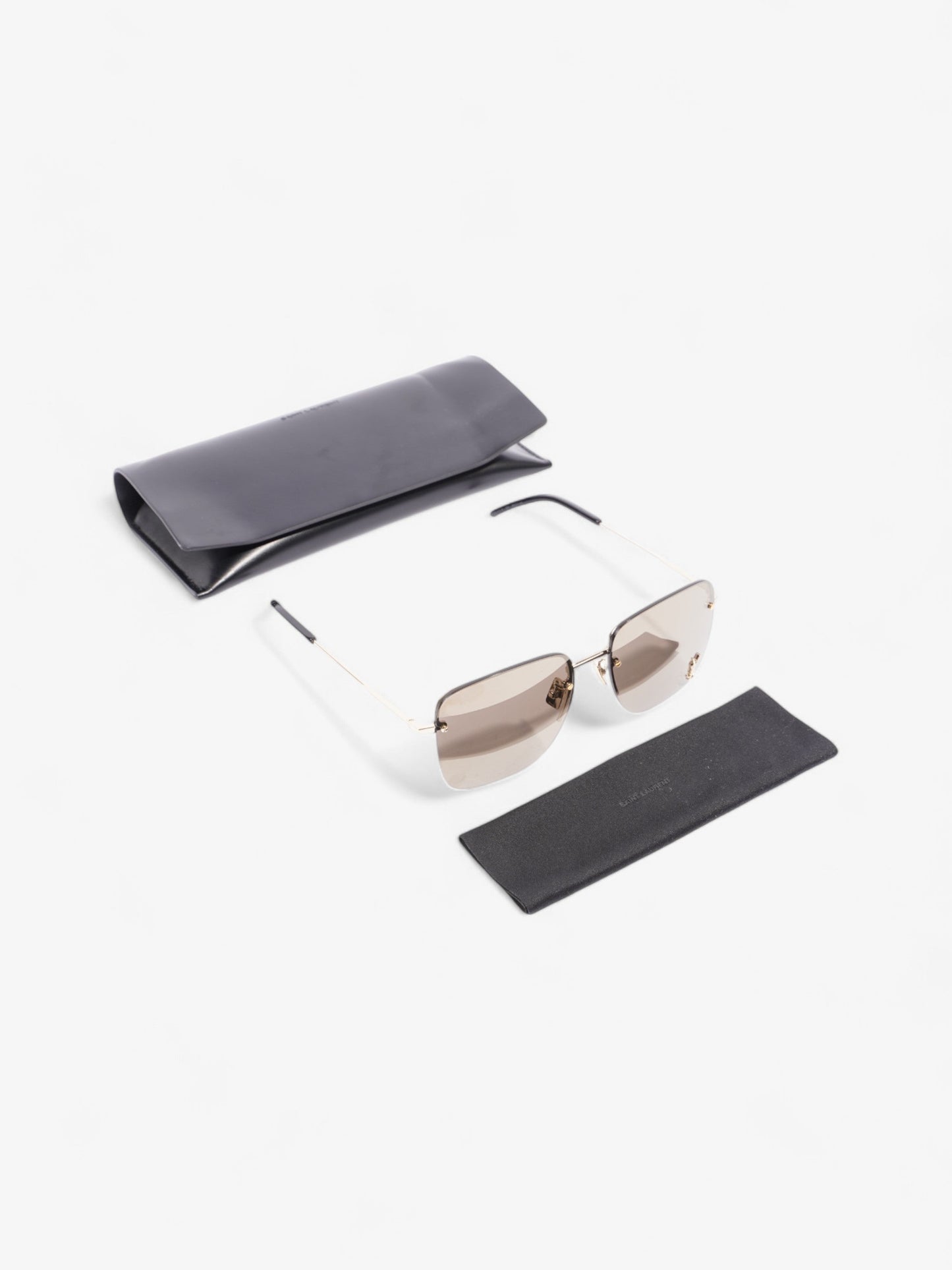 Saint Laurent SL 312 M Sunglasses Black / Silver Base Metal 145mm