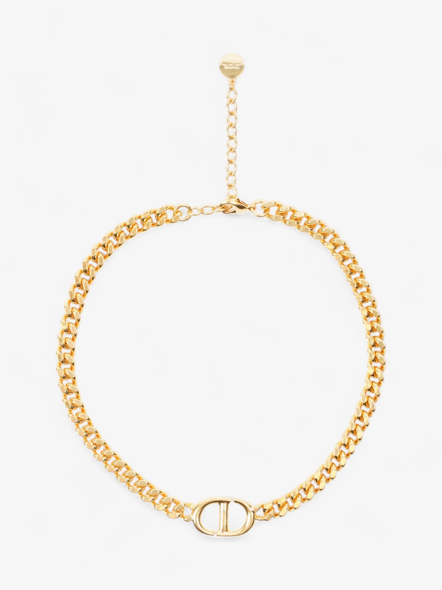 Christian Dior Classic CD Necklace Gold Base Metal 45cm