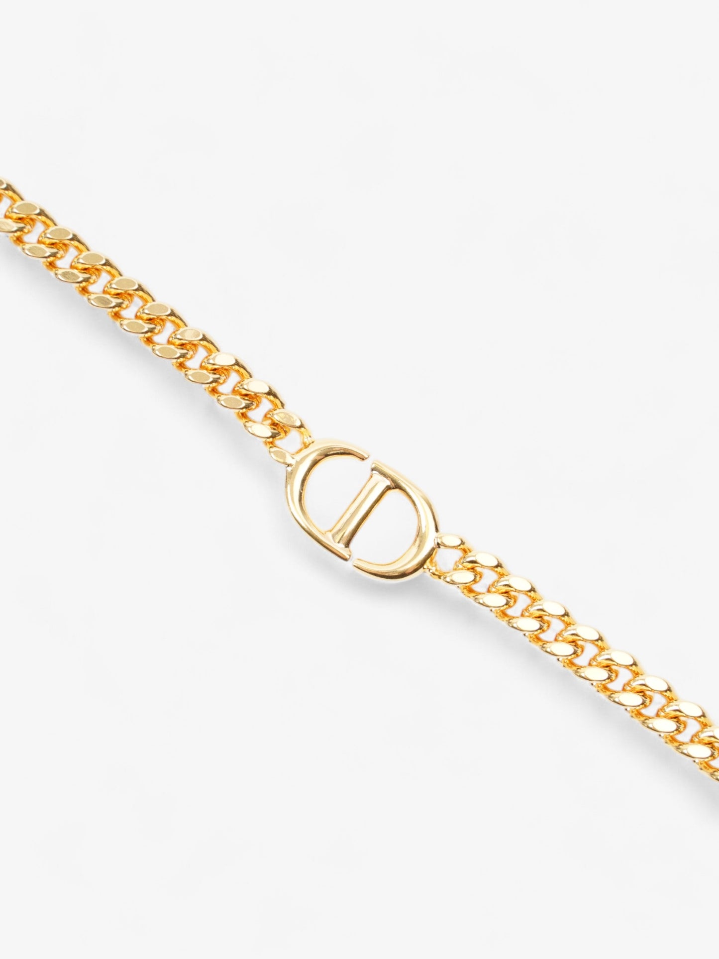 Christian Dior Classic CD Necklace Gold Base Metal 45cm