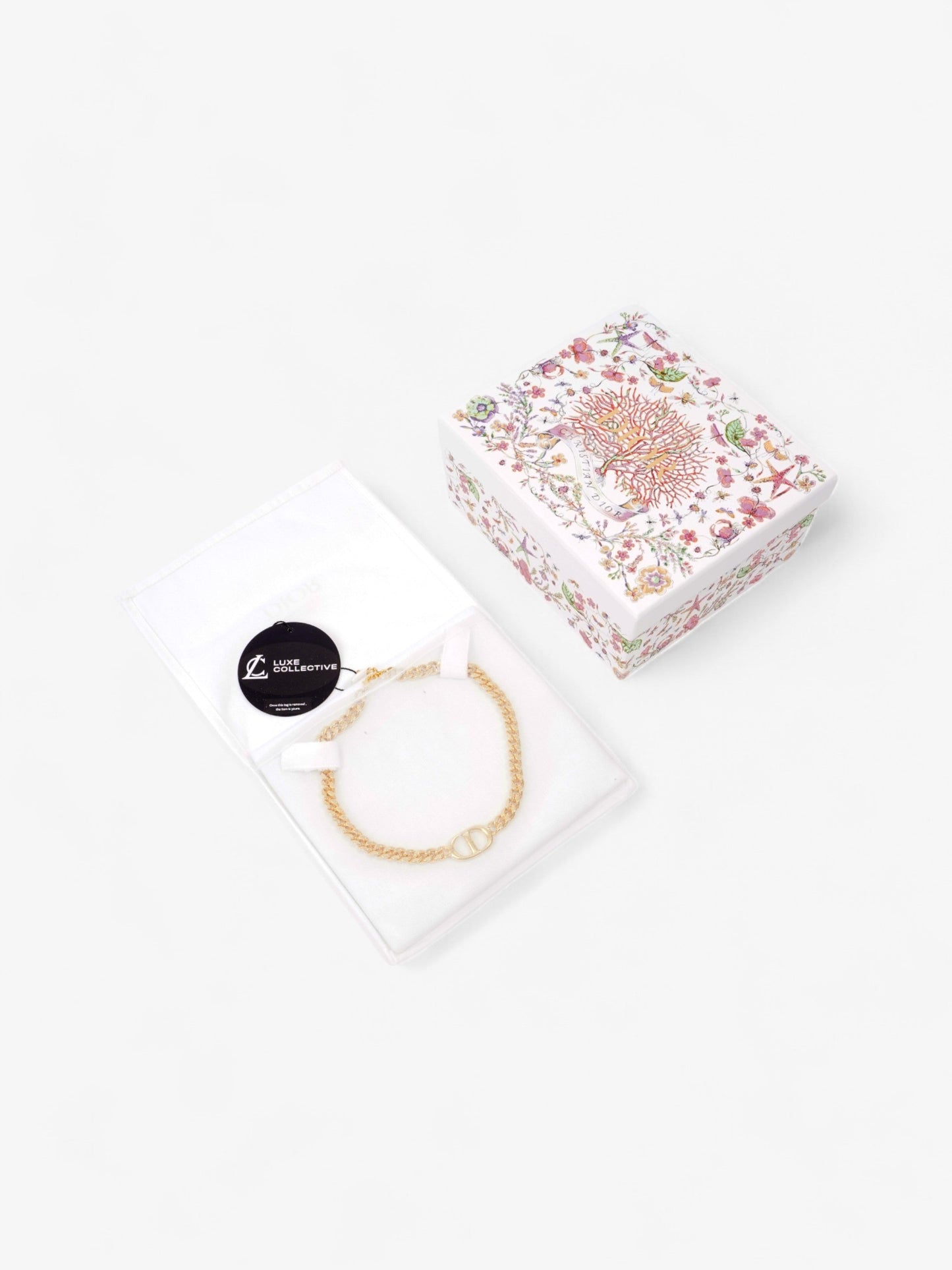 Christian Dior Classic CD Necklace Gold Base Metal 45cm