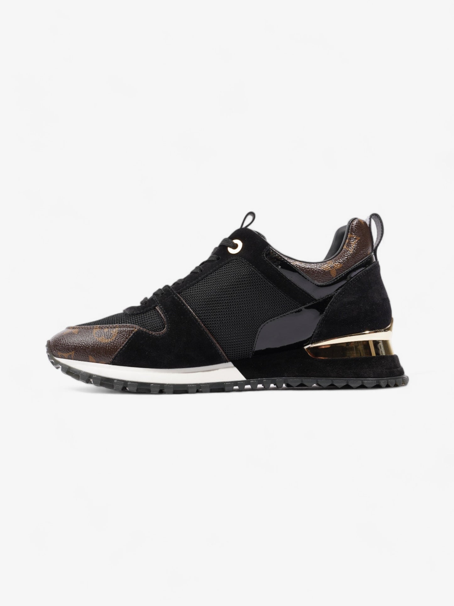 Louis Vuitton Run Away Sneakers Black / Brown Monogram Mesh EU 40 UK 7
