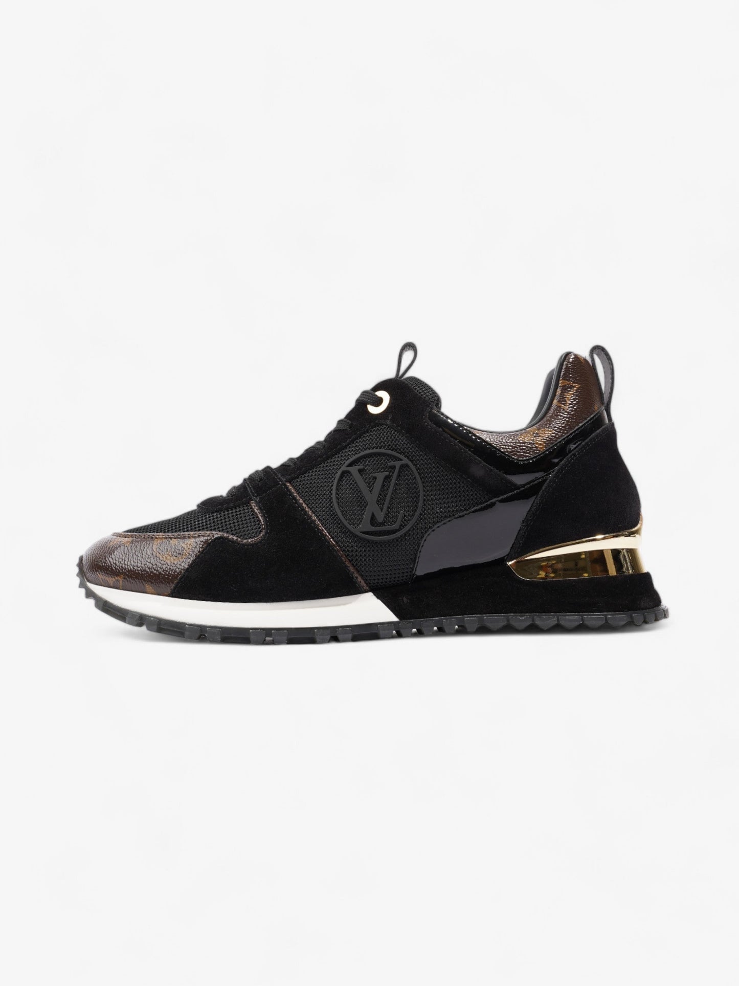 Louis Vuitton Run Away Sneakers Black / Brown Monogram Mesh EU 40 UK 7