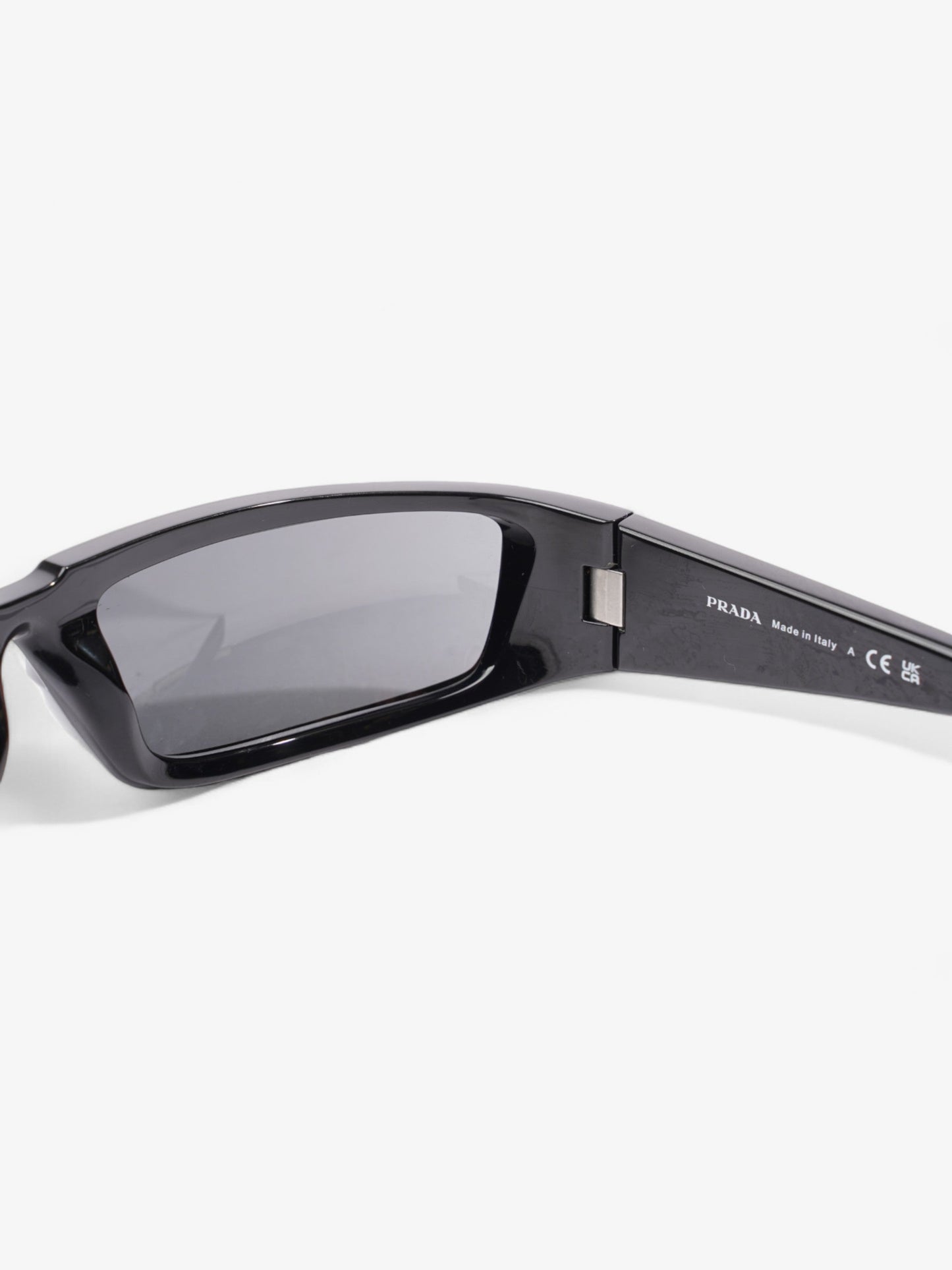 Prada Wrap Around Sunglasses Black Acetate 120mm
