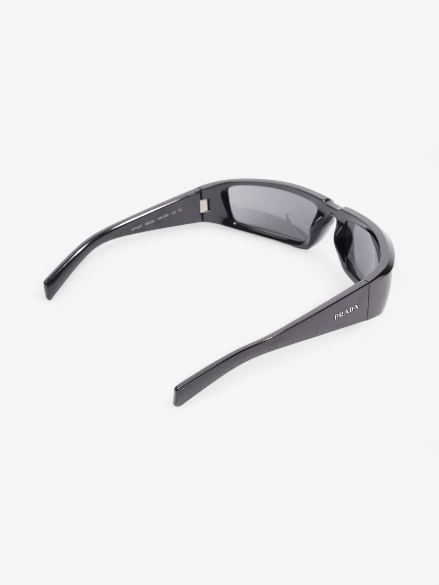 Prada Wrap Around Sunglasses Black Acetate 120mm