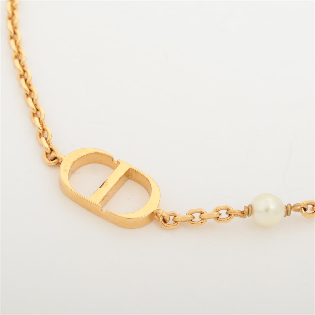 Christian Dior Petit CD Gold Pearl Bracelet Costume Jewellery