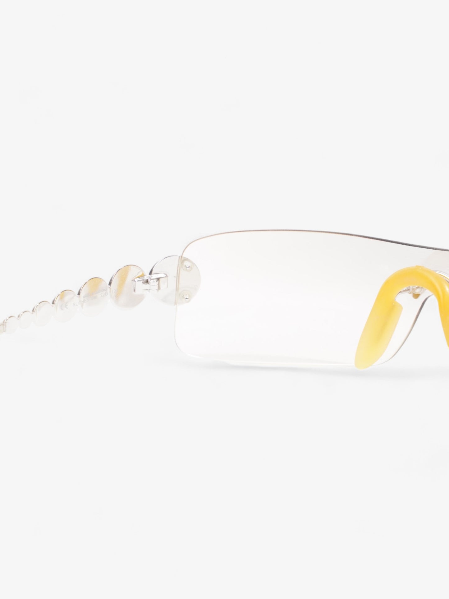 Christian Dior Clear Shield Sunglasses Silver Base Metal 120mm