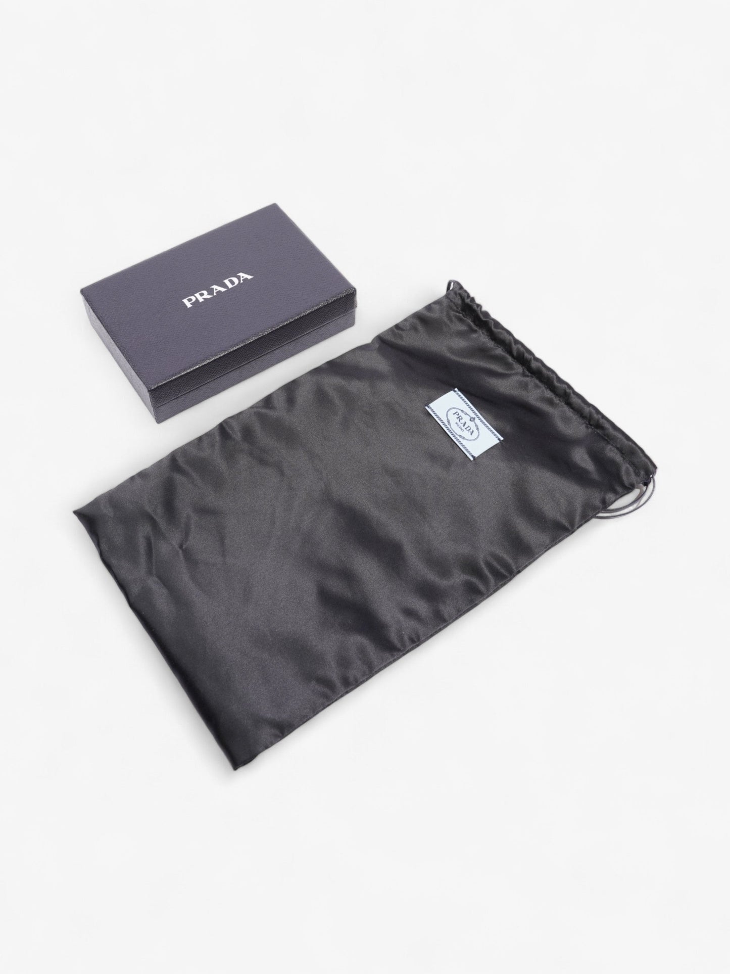 Prada Fold Up Wallet Black Saffiano Leather