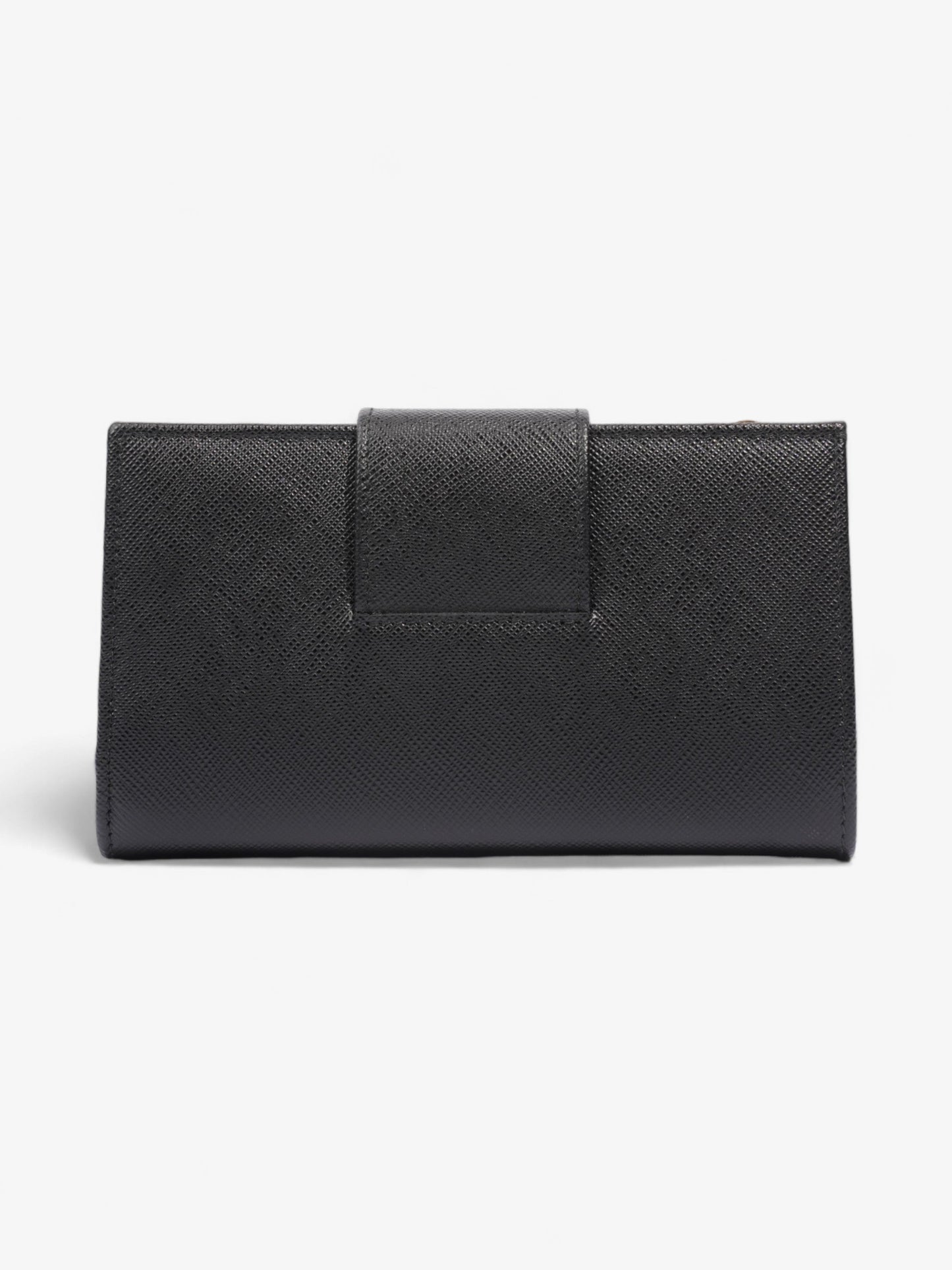 Prada Fold Up Wallet Black Saffiano Leather