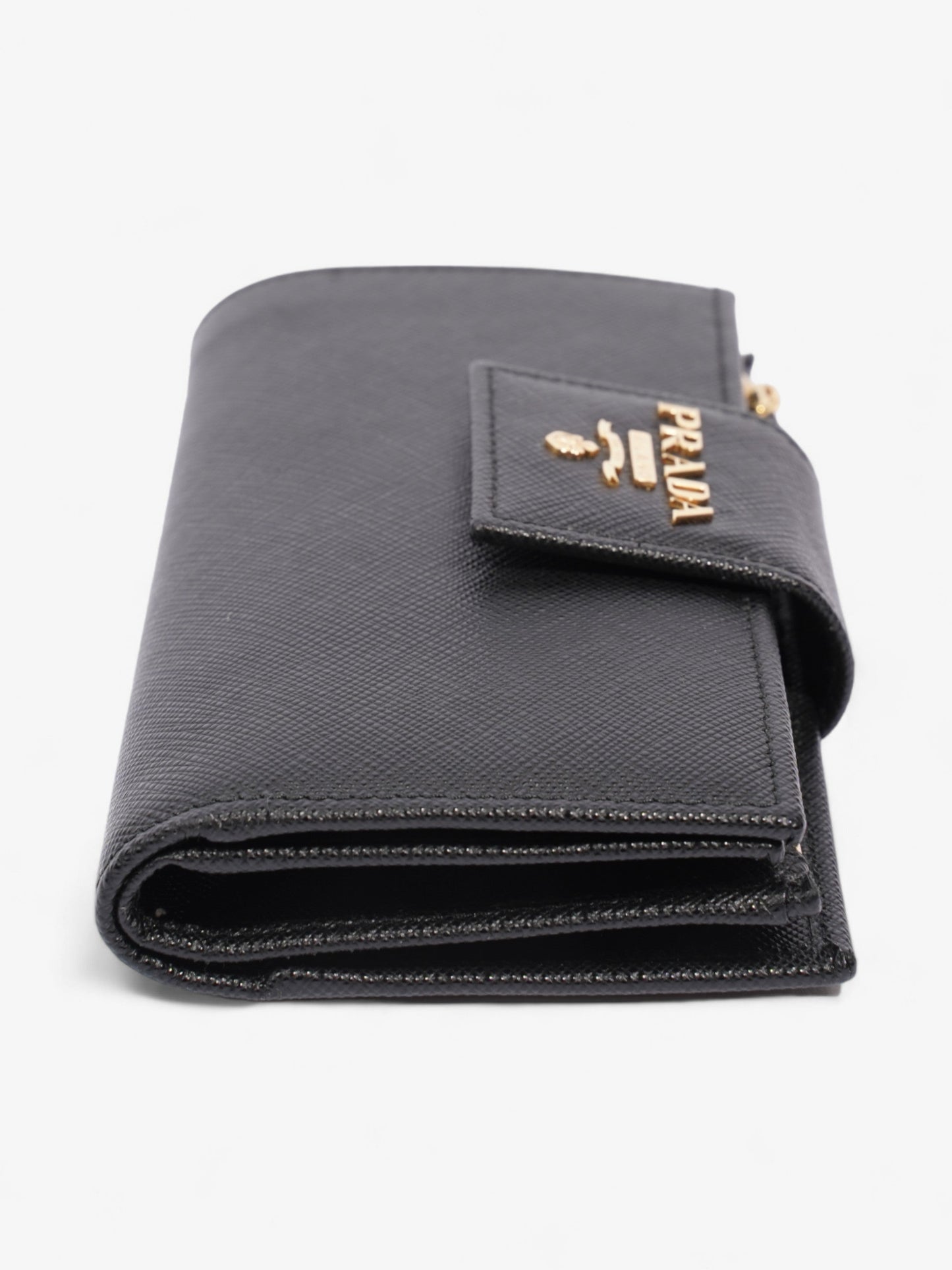 Prada Fold Up Wallet Black Saffiano Leather