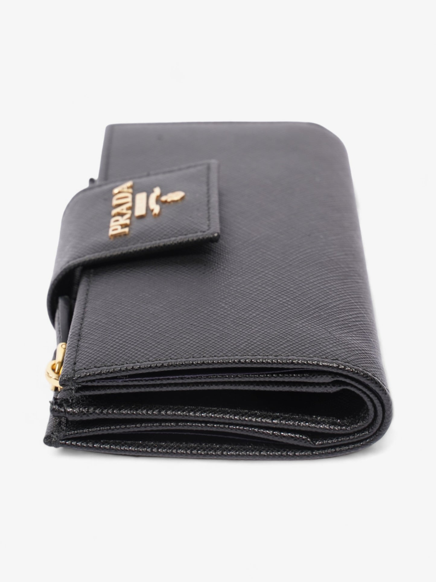 Prada Fold Up Wallet Black Saffiano Leather