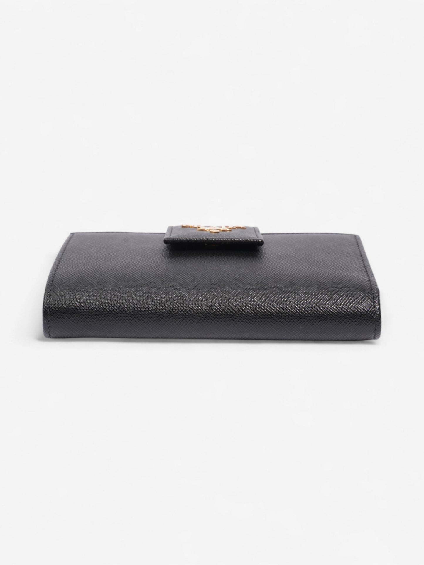 Prada Fold Up Wallet Black Saffiano Leather