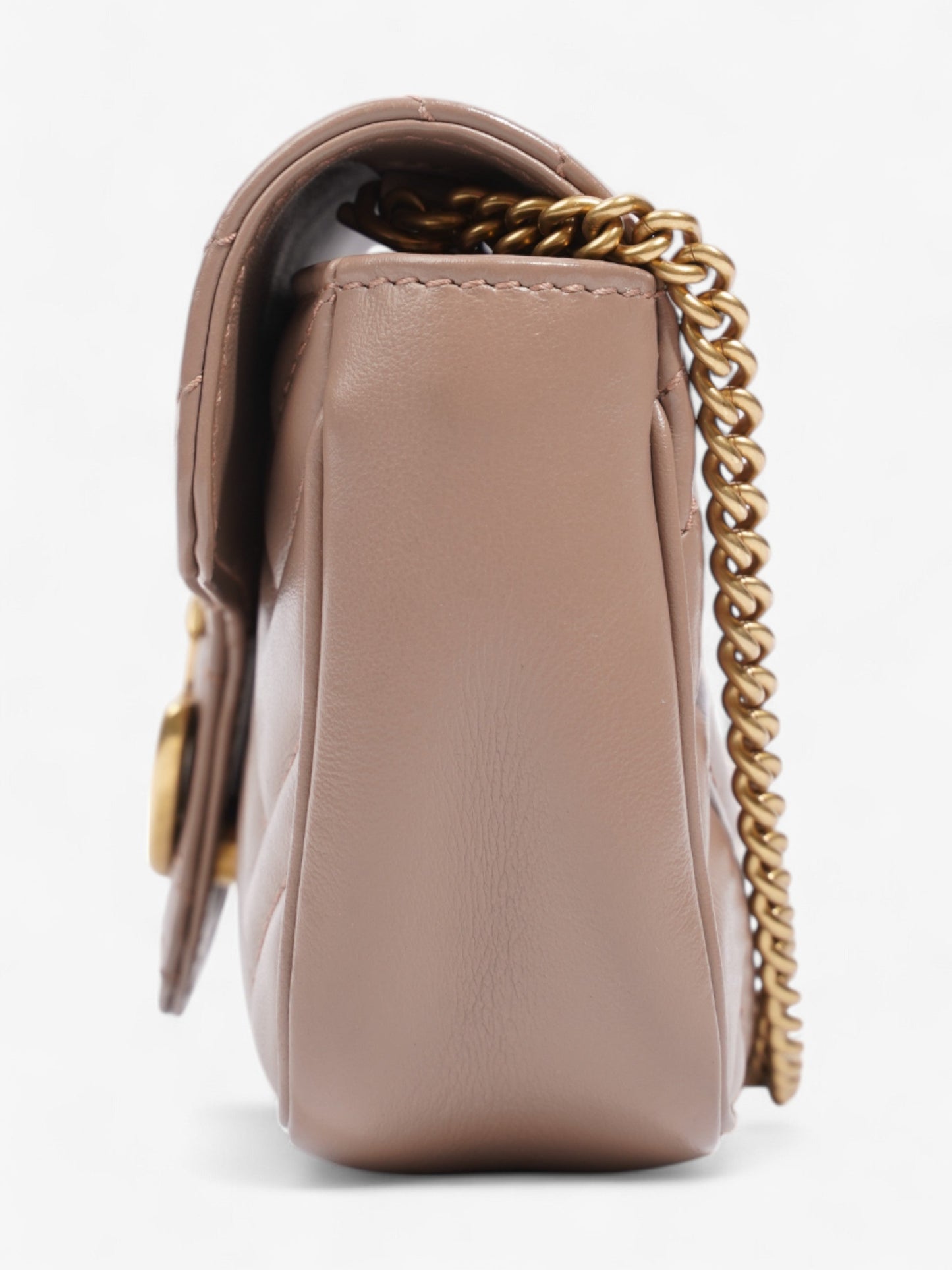 Gucci GG Marmont Rose Beige  Matelasse Leather Super Mini