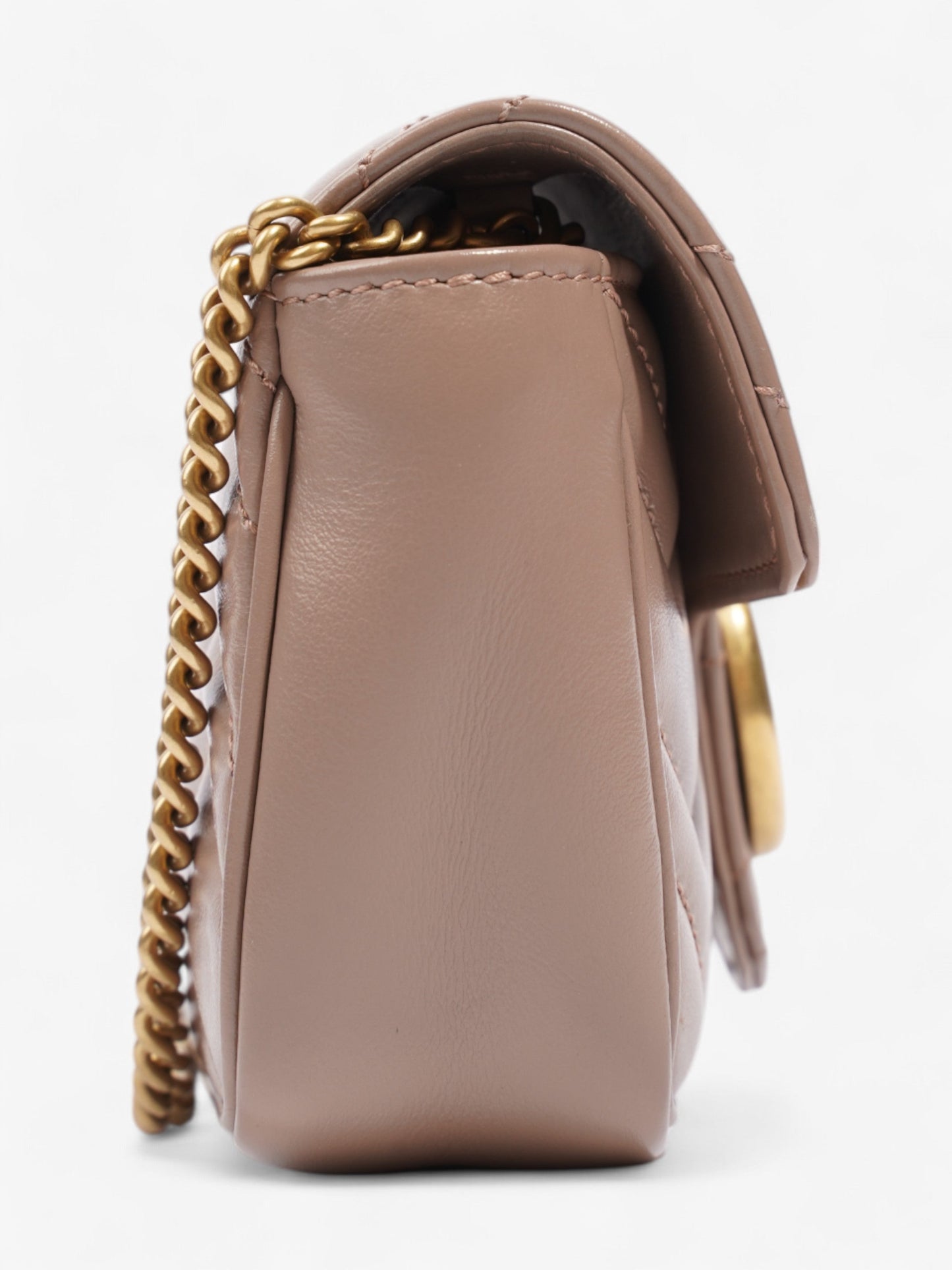 Gucci GG Marmont Rose Beige  Matelasse Leather Super Mini