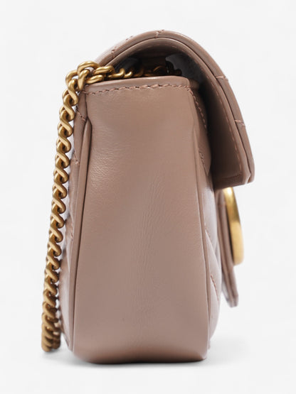 Gucci GG Marmont Rose Beige  Matelasse Leather Super Mini