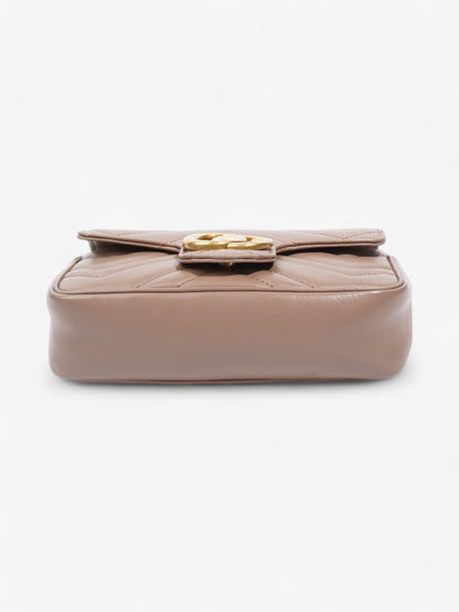 Gucci GG Marmont Rose Beige  Matelasse Leather Super Mini