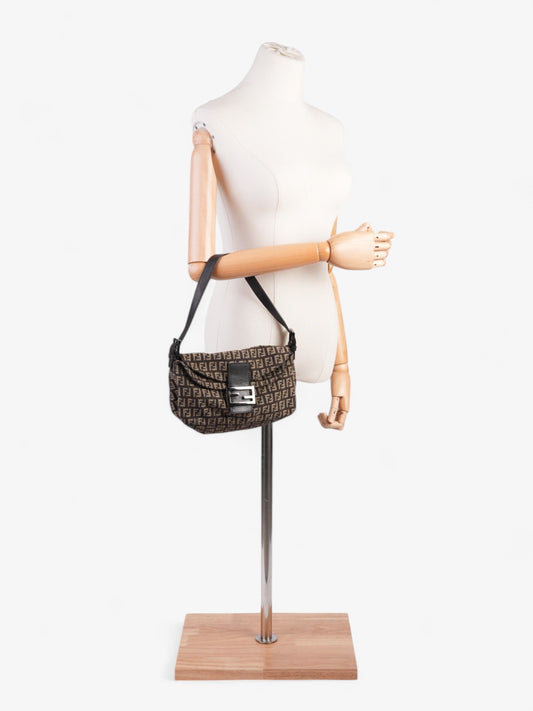 Fendi Baguette Brown / Beige Canvas