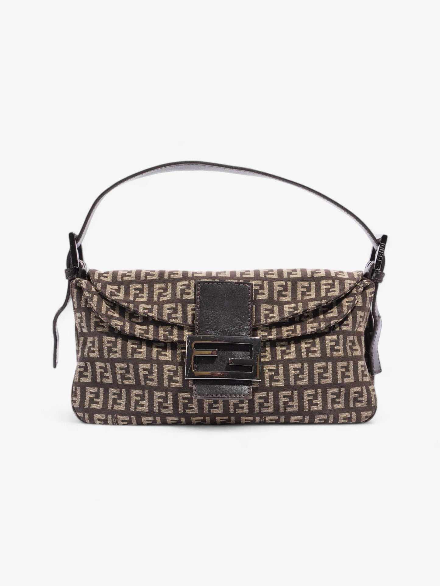 Fendi Baguette Brown / Beige Canvas
