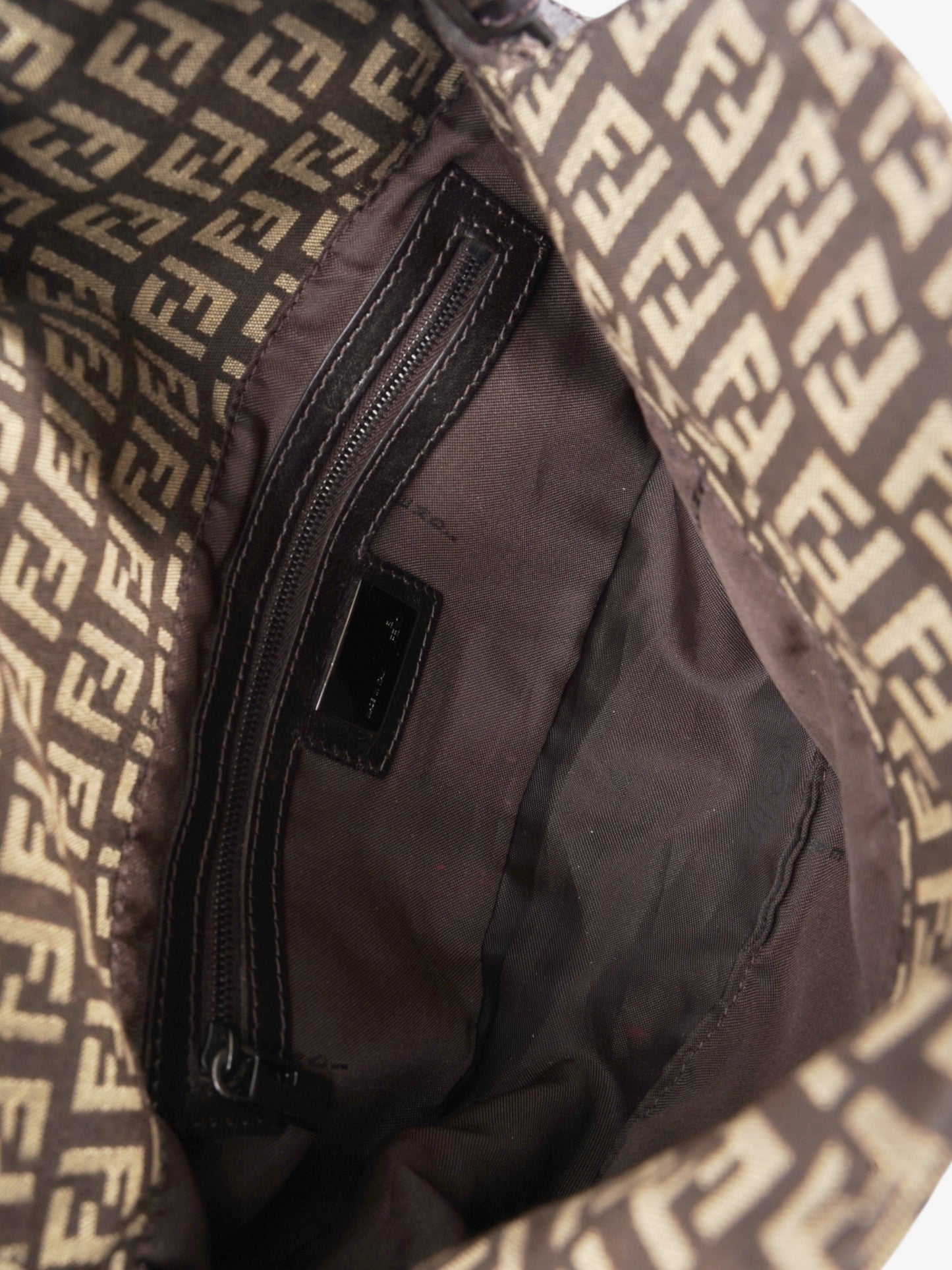 Fendi Baguette Brown / Beige Canvas
