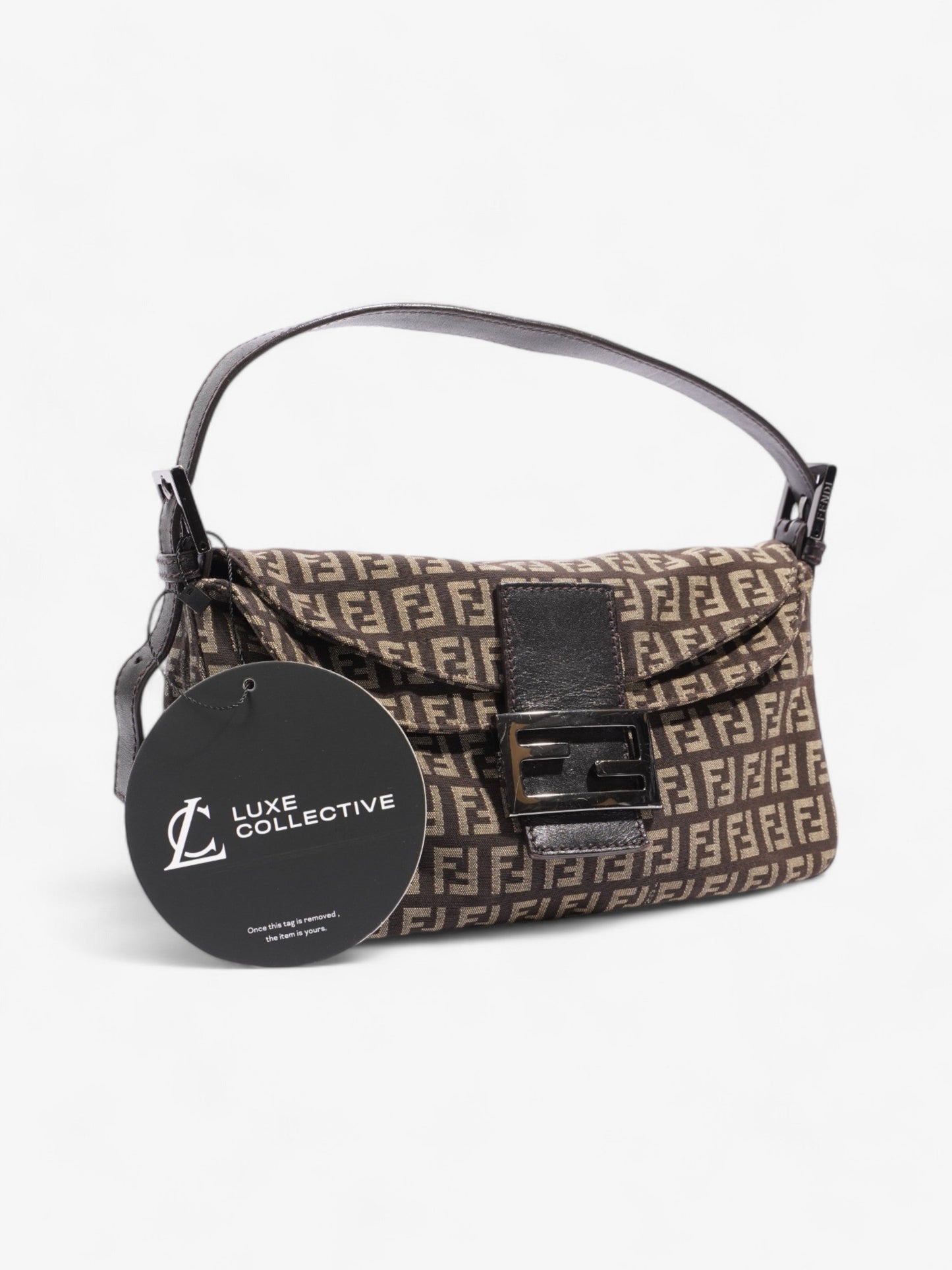 Fendi Baguette Brown / Beige Canvas
