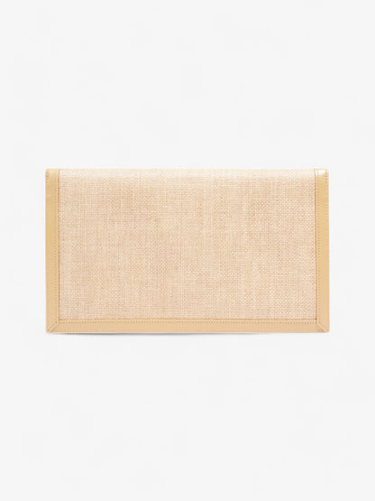 Saint Laurent Uptown Clutch Beige Raffia
