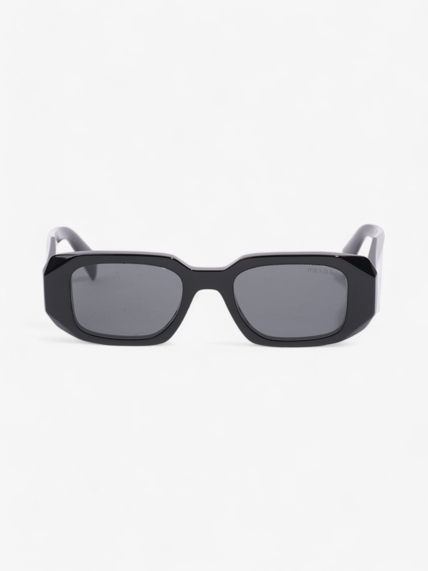 Prada Rectangular Framed Sunglasses Black Acetate 145mm