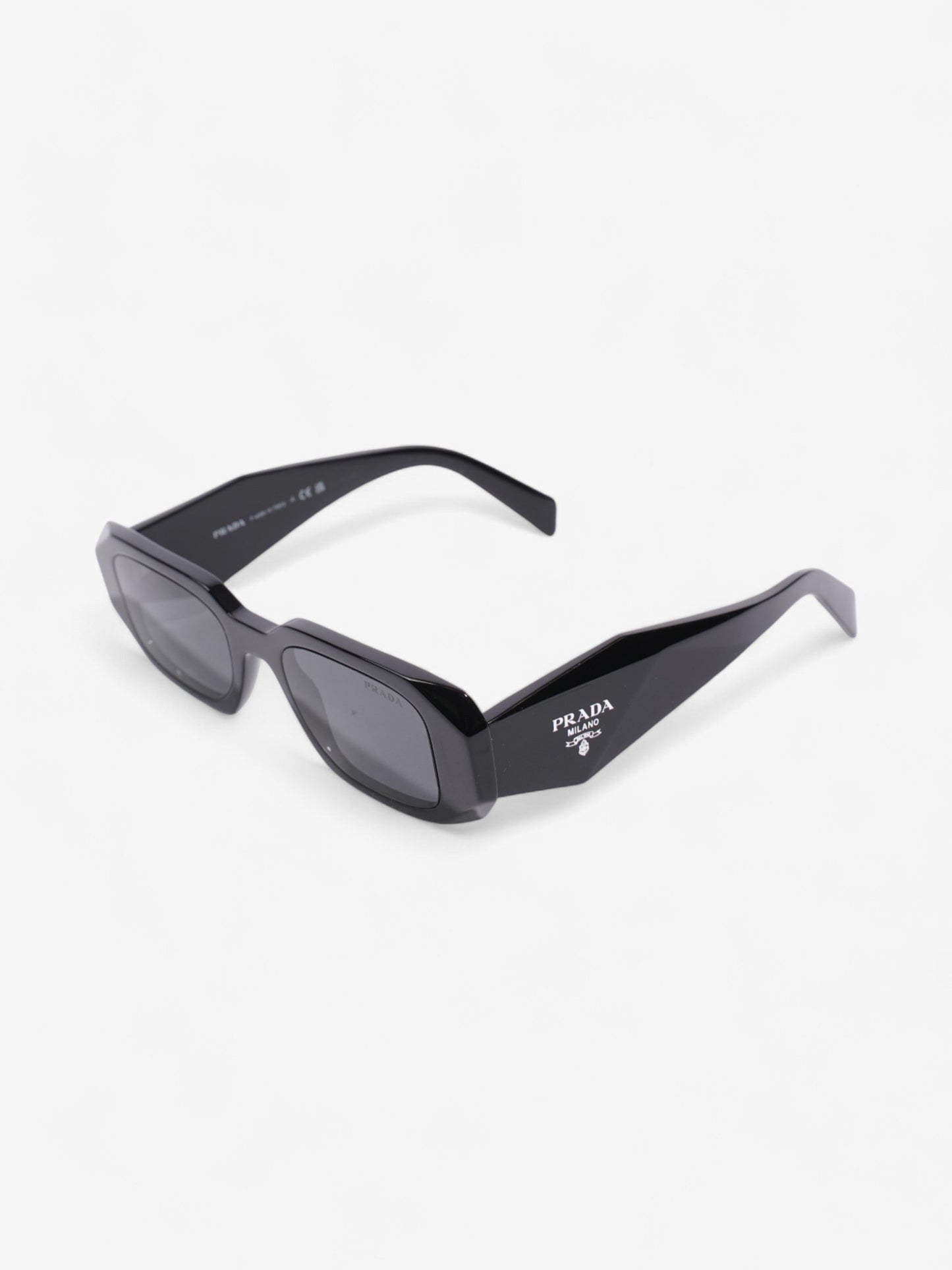 Prada Rectangular Framed Sunglasses Black Acetate 145mm