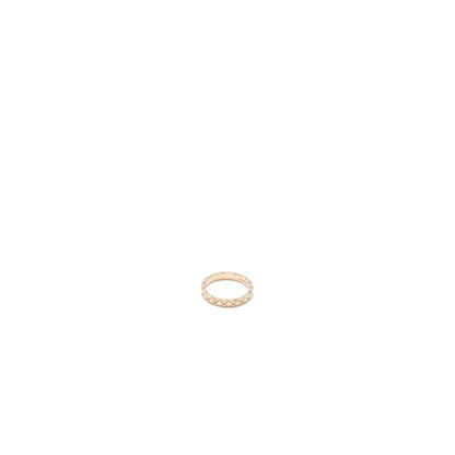 Chanel Size 53 Mini Version Coco Crush Ring Quilted Motif 18K Beige Gold