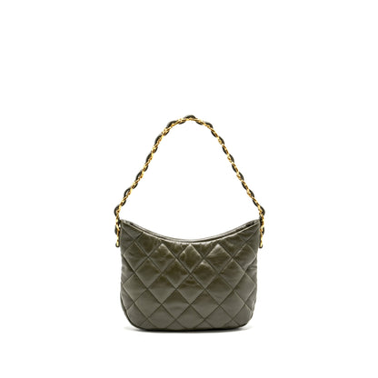 Chanel 22k Hobo Bag Lambskin Green  (microchip)