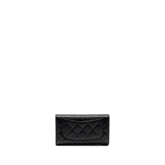Chanel Classic CC Flap Long Wallet Caviar Black