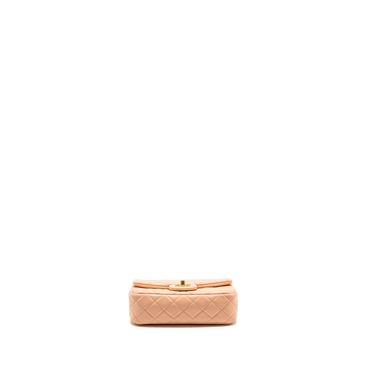 Chanel Pearl Crush Mini Rectangular Flap Bag Lambskin Pink  (Microchip)