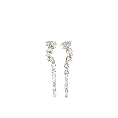 Chanel CC logo Crystal Drop Earrings